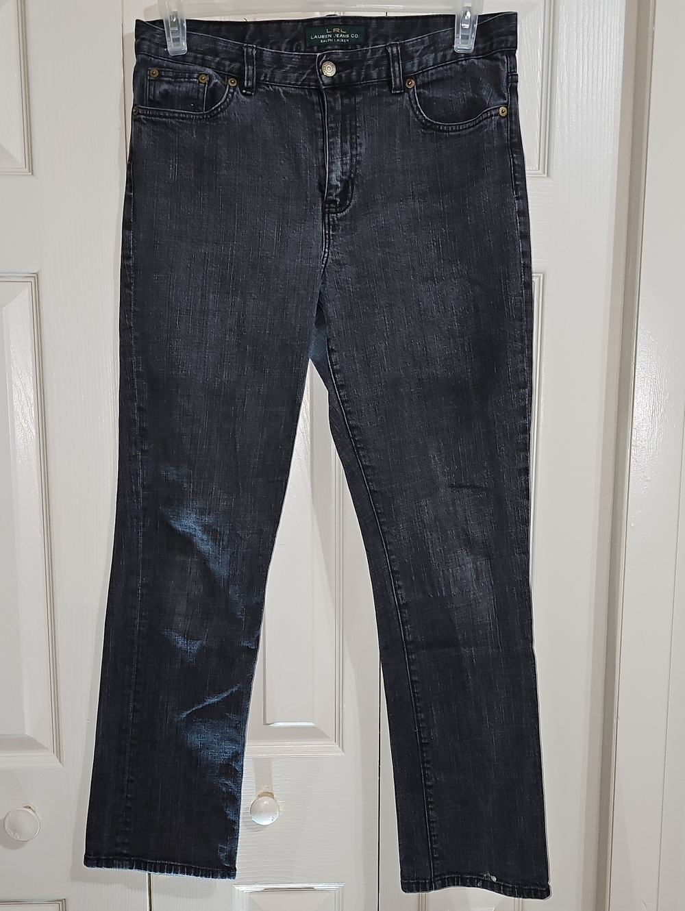 Lauren Ralph Lauren Women's Black Straight-Leg Jeans